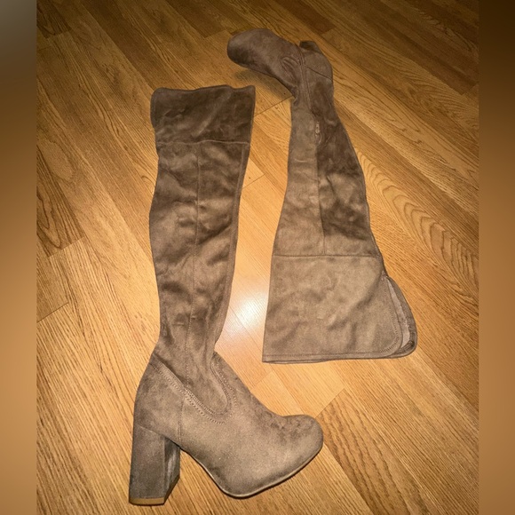 Charlotte Russe Shoes - Charlotte Russe Brown Over-the-Knee Block Heel Boots